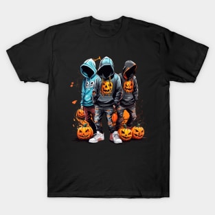 Hooded Haunts: The Mysterious Trio T-Shirt